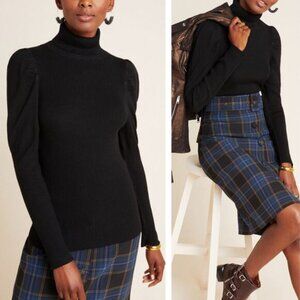 BY ANTHROPOLOGIE Cecilia Puff-Sleeved Turtleneck Sweater Sz XL